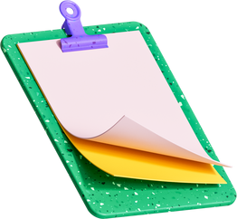 3D Clipboard with Paper